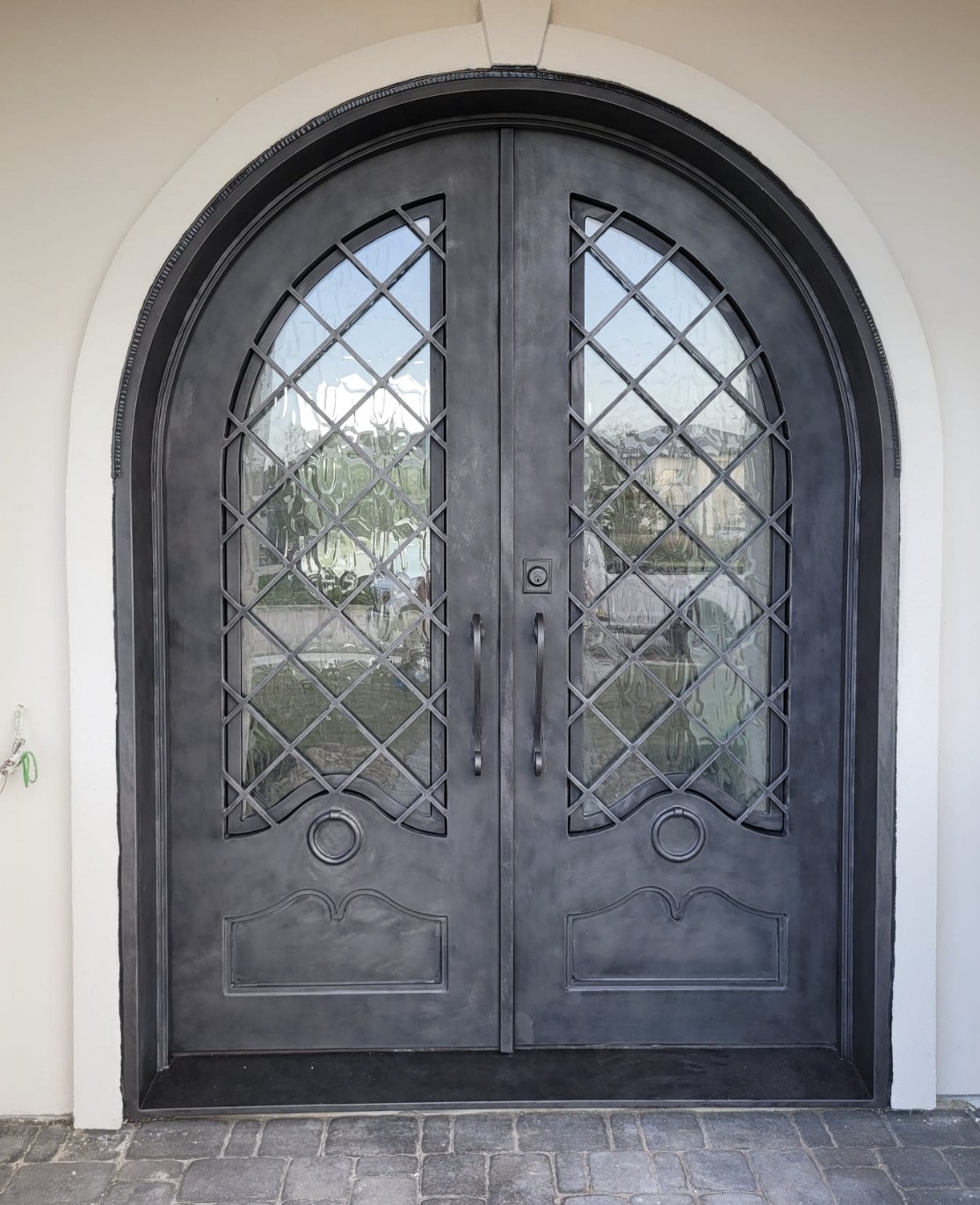 Wrought iron entry door