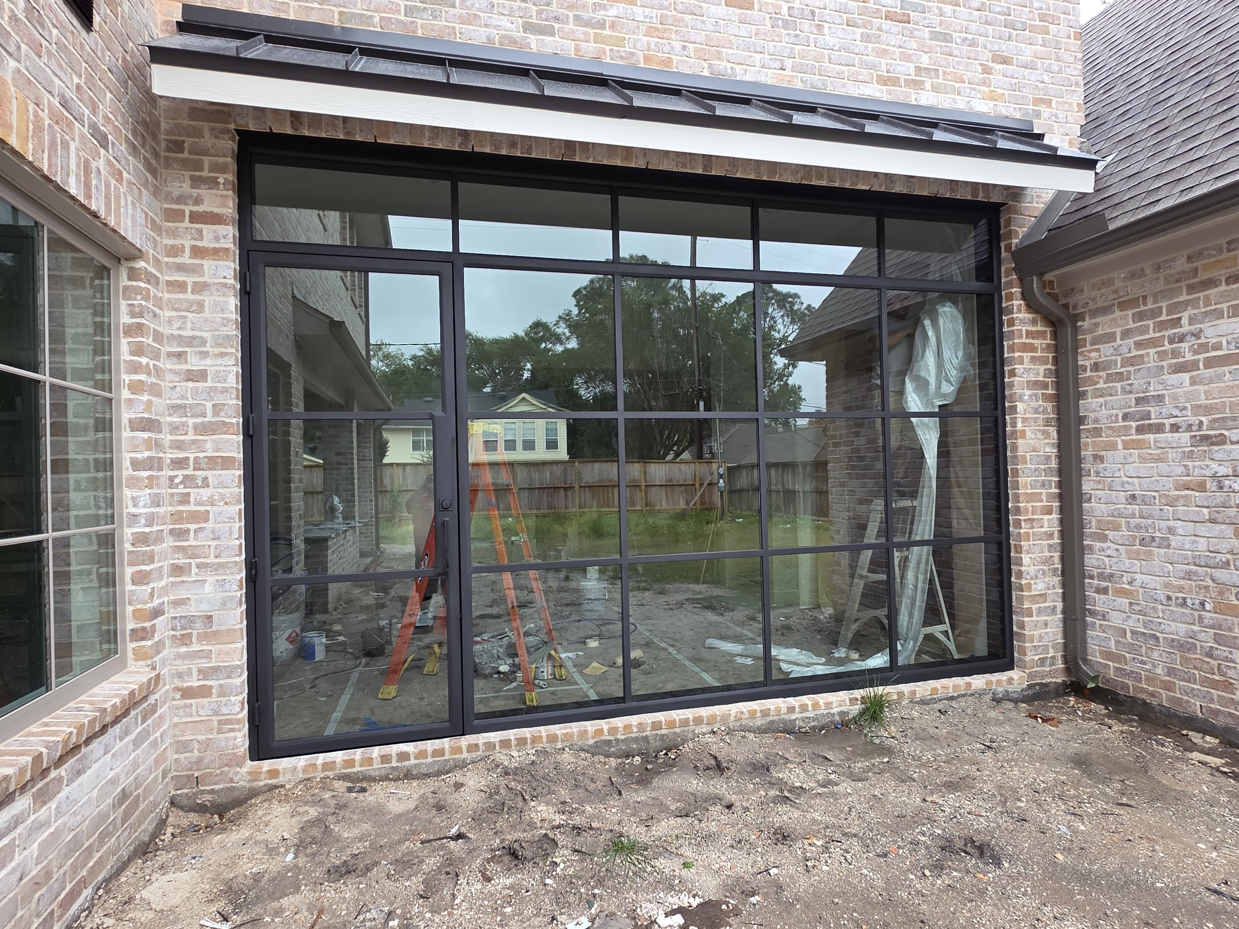 Custom steel grid picture window